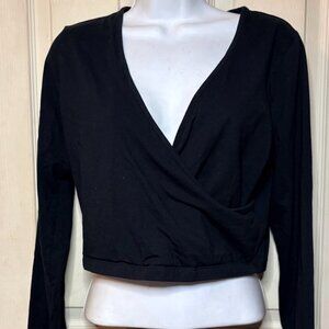 PINK Victoria Secret Women’s Size Large Long Sleeve Crop Top Shirt